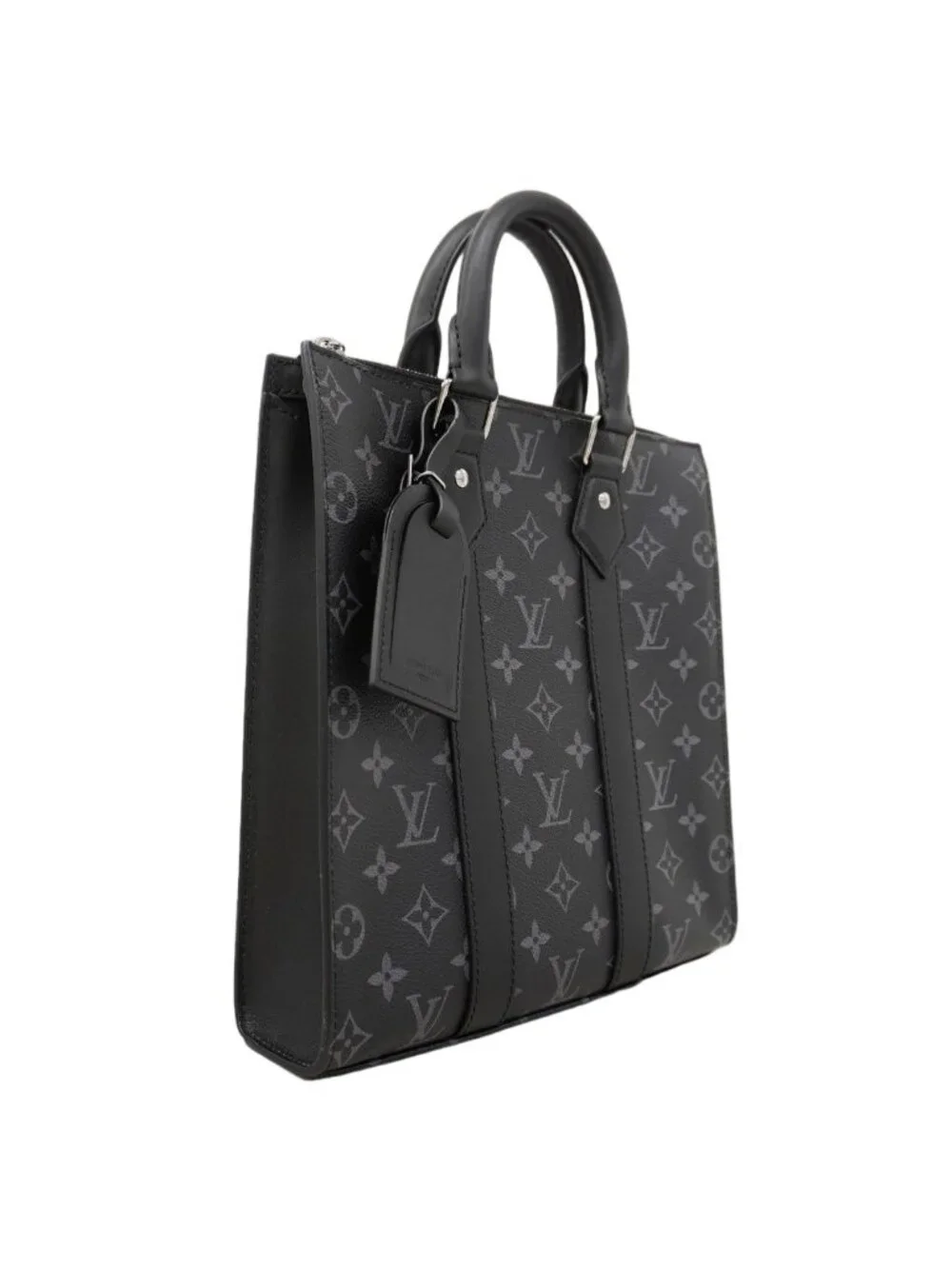 Louis Vuitton Tote Monogram Eclipse Sac Plat Cross Black 2-Way